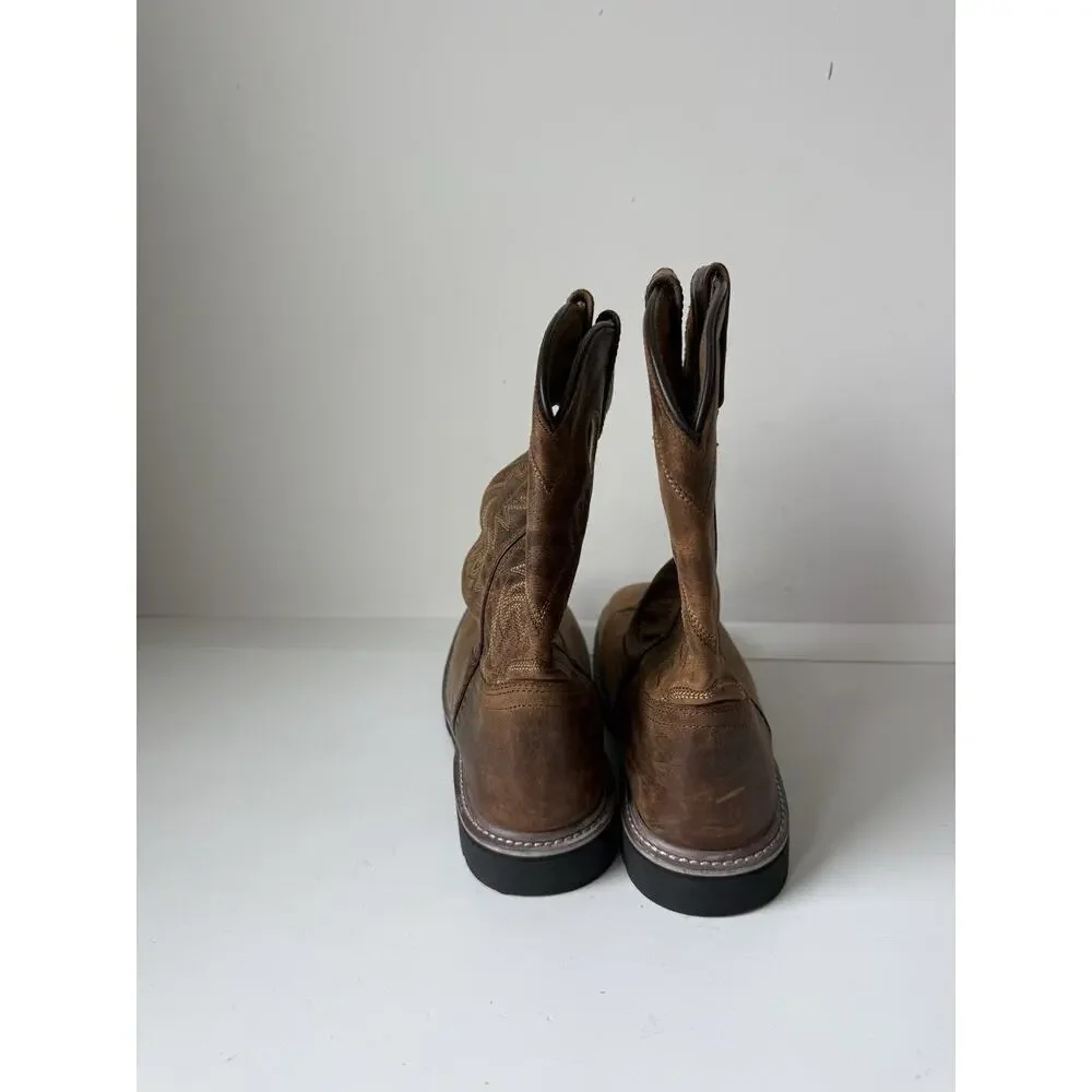 Dan Post Youth - Size 5 D Brown/Black Square Toe Cowboy Boots Style DPC3932